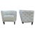 Early 21st Century Luxury Living Tufted Back Lounge Chairs - A Pair For Sale - Image 13 of 13