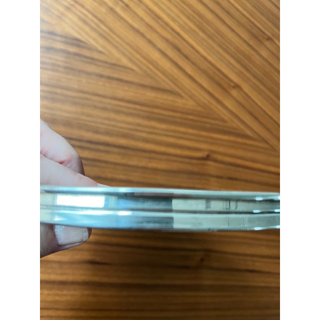 Gorham 1950s Sterling Silver and Black Laminate Cocktail Trivet Tray by Gorham For Sale - Image 4 of 9