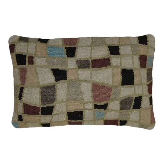 Aubusson Pink & Gray Throw Pillow For Sale