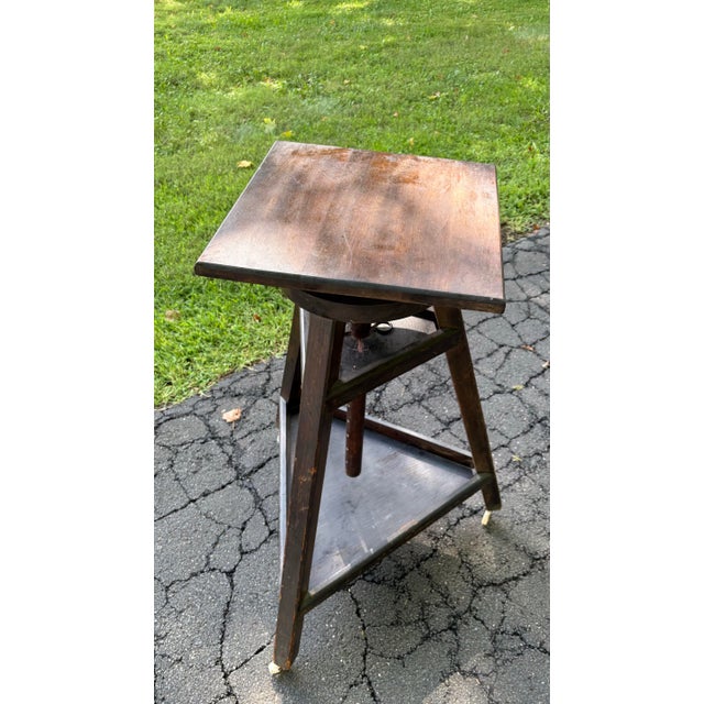 1930s Antique adjustable-height revolving sculptor’s stand. Traditionally used in artist studios to support and turn...