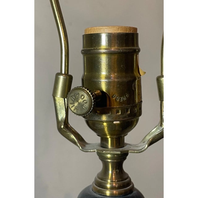 1990s 1990s Large Brass Marble Crystal Wildwood Modernist Electric Table Lamps Modern - a Pair For Sale - Image 5 of 12