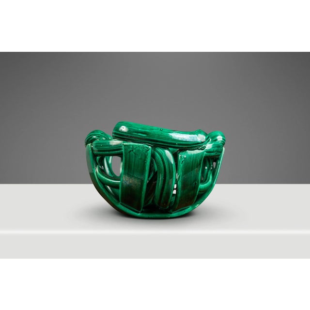 1980s Post Modern Abstract Braided Ceramic Bowl, Usa, C. 1980's For Sale - Image 5 of 12