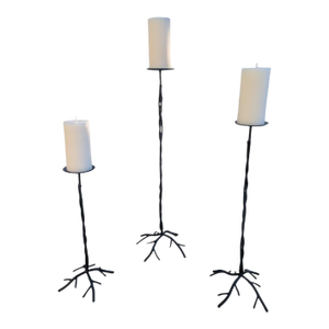 Giocometti Style Tree Branch Floor Pillar Candle Holders-Set of 3
