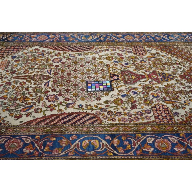 Antique Tehran Rug 4'5'' x 6'8'' For Sale - Image 10 of 10