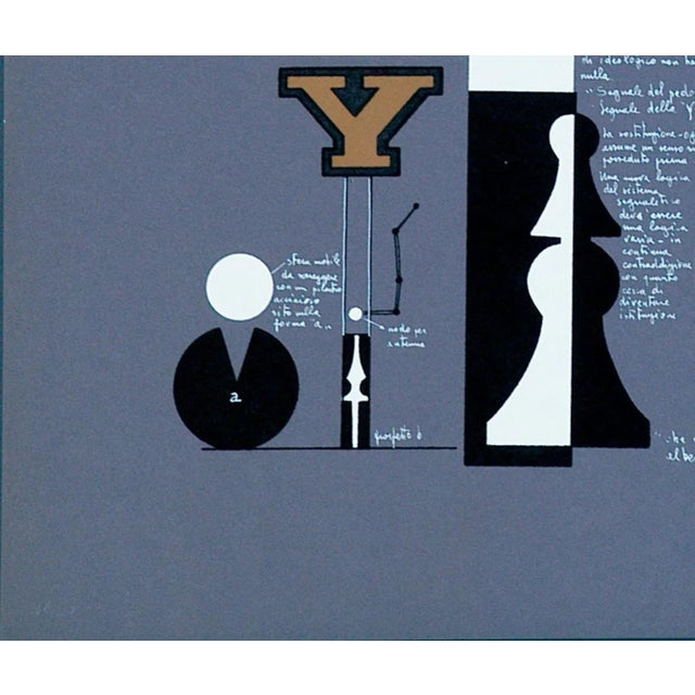 Signal Block - Original Lithograph by Mario Persico - 1970 ca. For Sale - Image 3 of 4