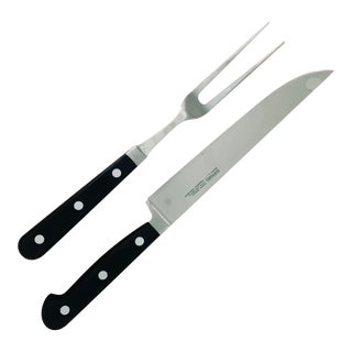 Carving Knife Stainless Set by Solingen Germany Rostfrei Eisgehartet For Sale