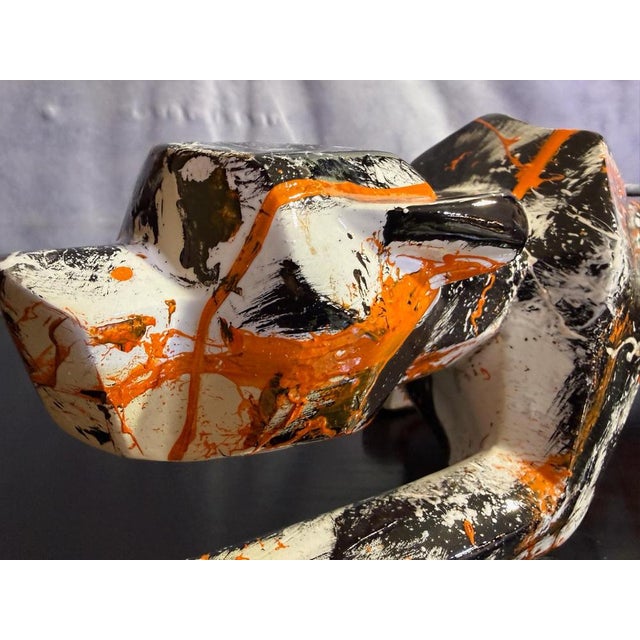 Black Silvio Formichetti, Panther Sculpture, 21st Century, Resin For Sale - Image 8 of 10
