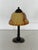 Art Deco Scandinavian Table Lamp with Amber Glass Shade For Sale - Image 14 of 14