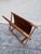 Mid-Century Danish Teak Magazine Rack With Suede Sling, Folding X-Base, Scandinavian Modern, 1960s For Sale - Image 9 of 10