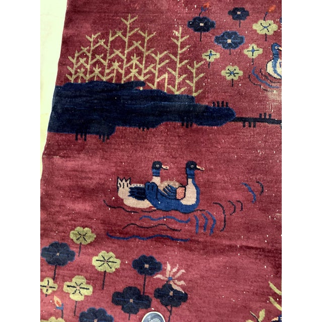 1920s 1920s, Handmade Antique Art Deco Chinese Rug 4.1' X 6.5' For Sale - Image 5 of 8