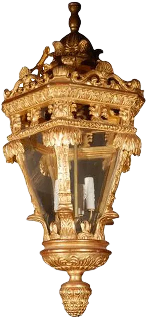 French Style Giltwood Carved Lantern