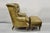 Lillian August Brown Green Leather Chesterfield Club Lounge Chair & Ottoman For Sale - Image 12 of 12