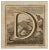 Luigi Vanvitelli, Letter of the Alphabet D, Etching, 18th Century For Sale