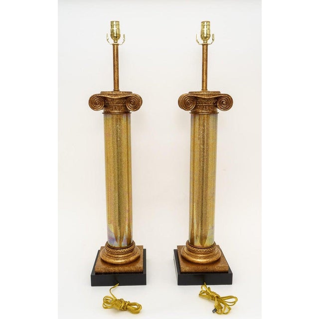 Large Scale Murano Neo-Classical Hollywood Regency Golden Finish Tall ...