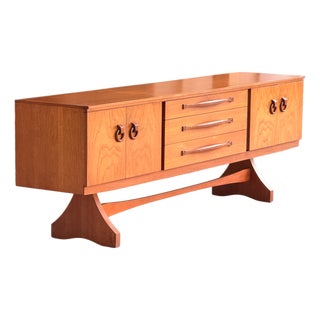 Mid-Century Teak Sideboard with Sculptural Trestle Base from Beautility, 1960s For Sale