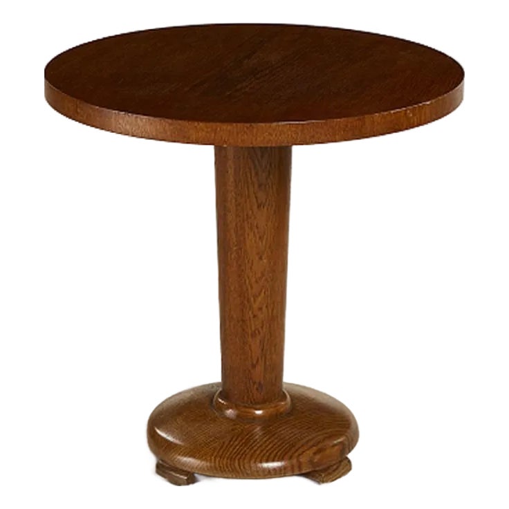 Swedish Functionalist Oak Pedestal Table, 1940s | Chairish