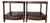 Vintage Baker Furniture Empire-Style Wood End Tables With Drawer – A Pair For Sale