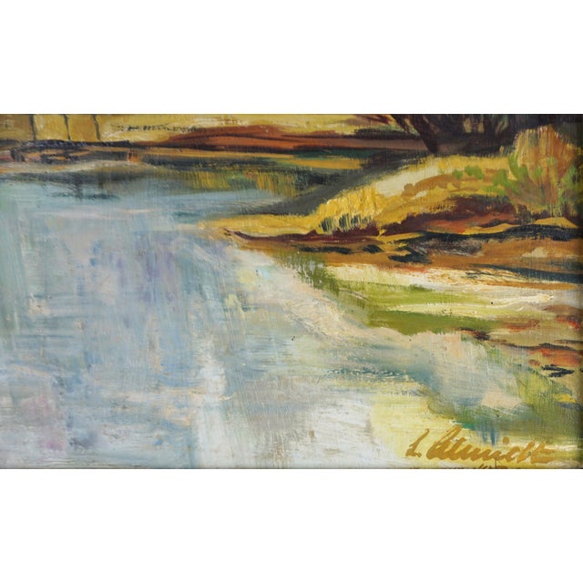 Vintage Bavarian Lake Landscape in European Style For Sale - Image 4 of 6