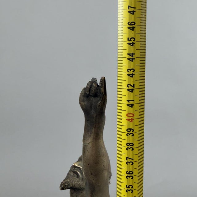 Bronze Sculpture of Satyr on Marble Base, 19th Century For Sale - Image 16 of 17