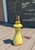 Mid-Century Modern Vintage Mid Century Atomic Ceramic Lamp Base Light Lime Green and Gold With Marble Finial 1950s For Sale - Image 3 of 18