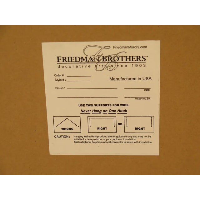 Friedman Brothers Gold Gilt Beveled Mirror For Sale - Image 9 of 10