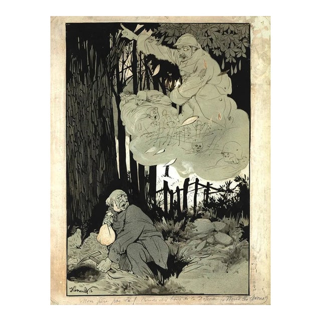 Unknown, The Apparition, Ink, 1918 For Sale