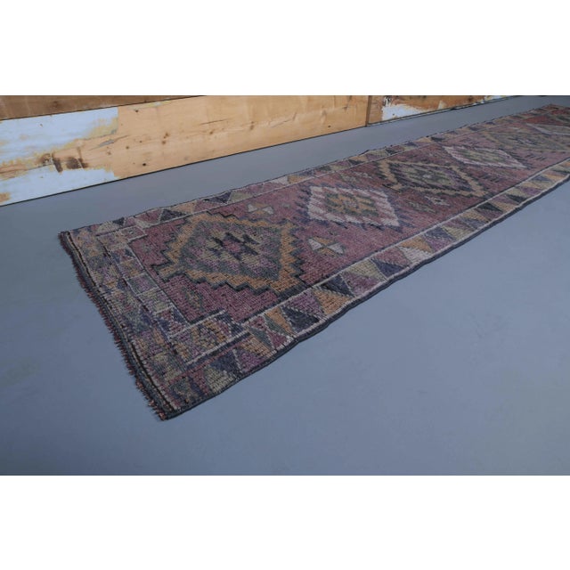 Turkish Handmade Wool Runner For Sale - Image 4 of 9