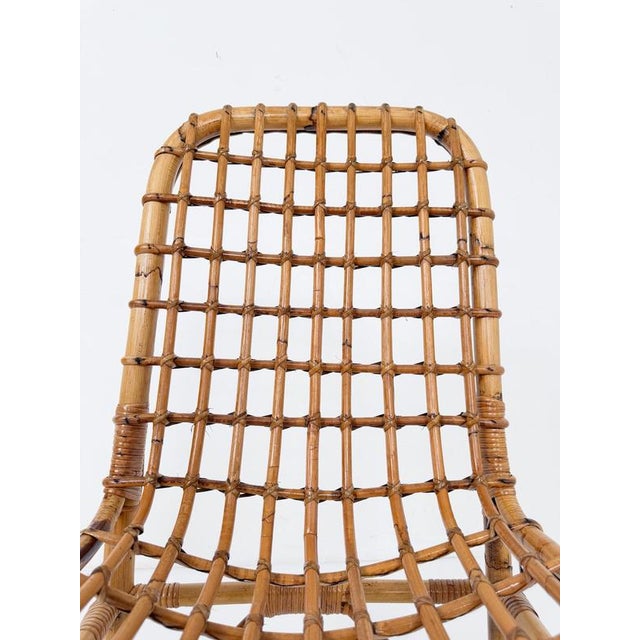 Mid-Century Modern Italian Bamboo, Cane and Rattan Dining Chairs, 1960s, Set of 4 For Sale - Image 12 of 18