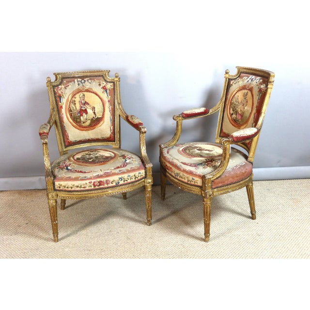 Louis XVI Armchairs, 19th Century, Set of 2 For Sale - Image 14 of 14