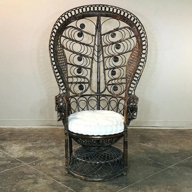 Antique Wicker Chair Circa 1920 For Sale - Image 10 of 12