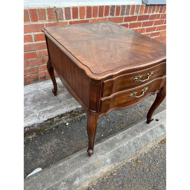Weiman Vintage Louis XV Style Fruitwood Inlaid Nightstand by Weiman Furniture. For Sale - Image 4 of 10