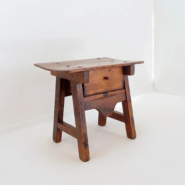 Brown Spanish Chestnut Side or Bedside Table, 18th Century For Sale - Image 8 of 14