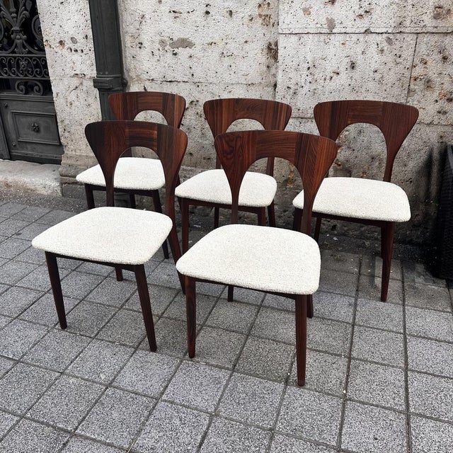 Vintage Scandinavian Danish Chairs by Niels Koefoed for Koefoeds Hornslet, 1957, Set of 5 For Sale - Image 6 of 18