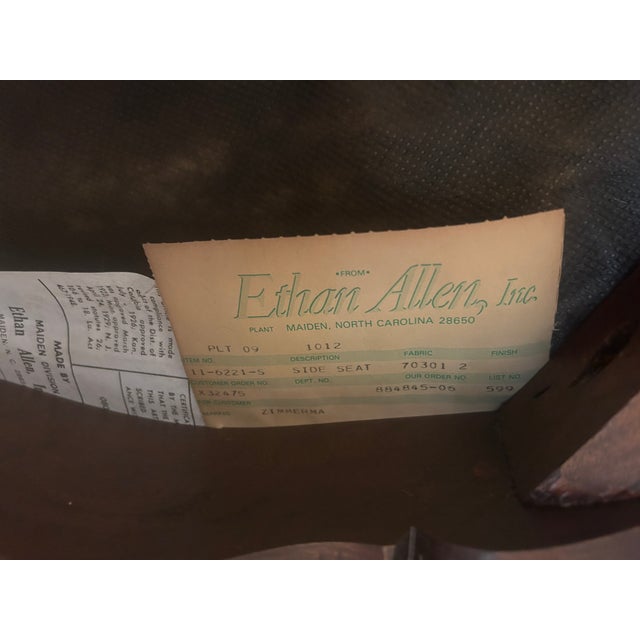 Wood Vintage Ethan Allen Queen Anne Cherry Dining Set – Table, 6 Chairs, 2 Leaves & Custom Pads For Sale - Image 7 of 10