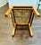 Camel Vintage Brutalist Oak Wood Chair With Rush Back and Seat For Sale - Image 8 of 8