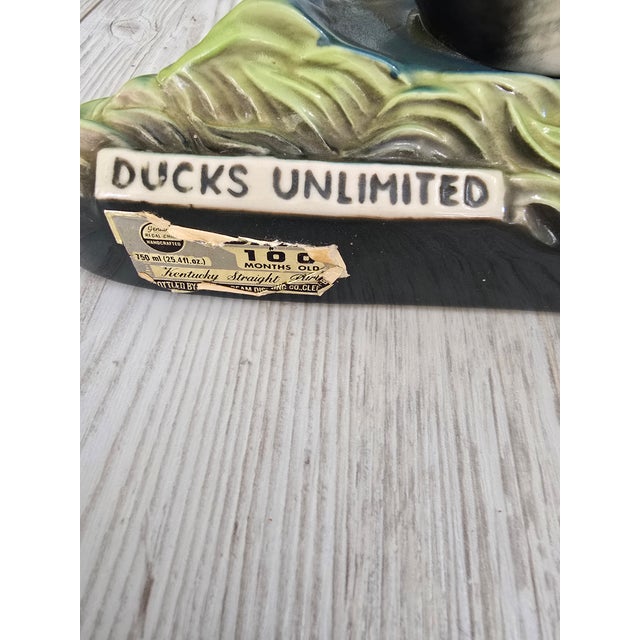 1970s Vintage 1979 Jim Beam Ducks Unlimited "Canvasback Drake" Regal China Decanter For Sale - Image 5 of 12