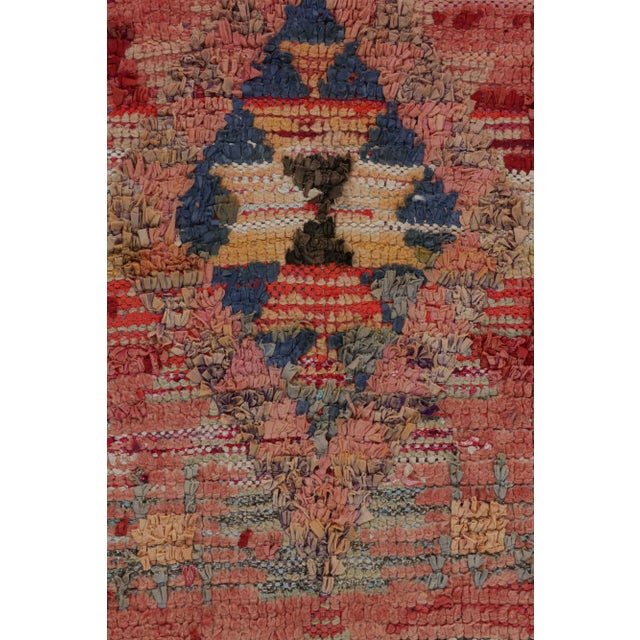 1950s Vintage Moroccan Rug in Red With Geometric Patterns, From Rug & Kilim For Sale - Image 5 of 7