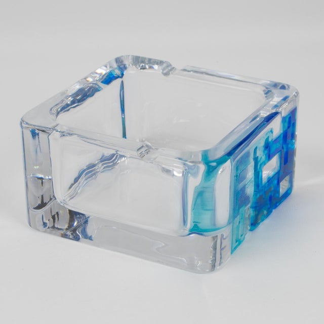 Daum Daum France Pate De Verre and Crystal Bowl Catchall Ashtray For Sale - Image 4 of 11