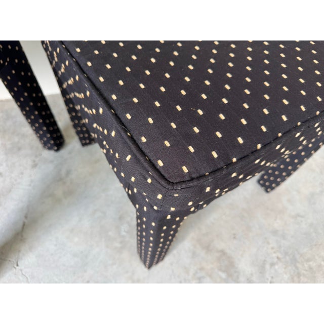 1980s 1980’s Postmodern Milo Baughman Parsons-Style Upholstered Ottomans – A Pair For Sale - Image 5 of 11