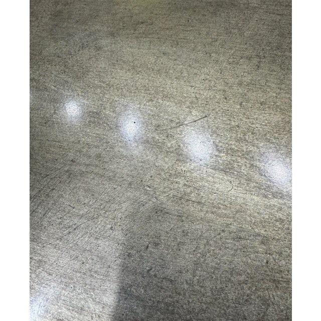 Silver Under Beveled Three Legged Silver Leaf Style Modern Drinks Table For Sale - Image 8 of 9