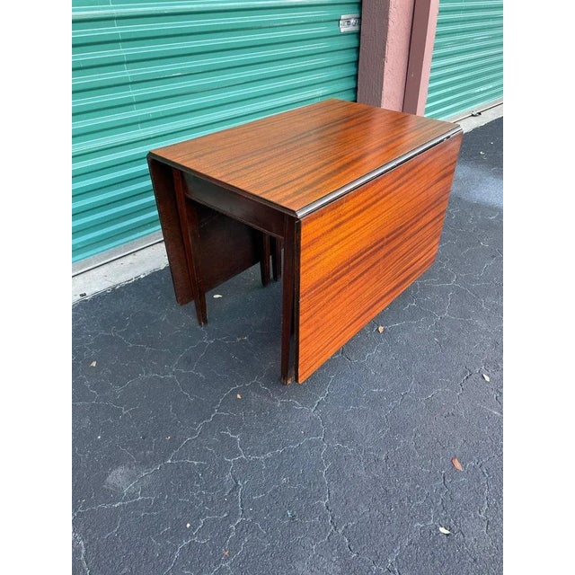Mid-Century Modern Mid Century Rectangular Rosewood Gatefold Table For Sale - Image 3 of 7