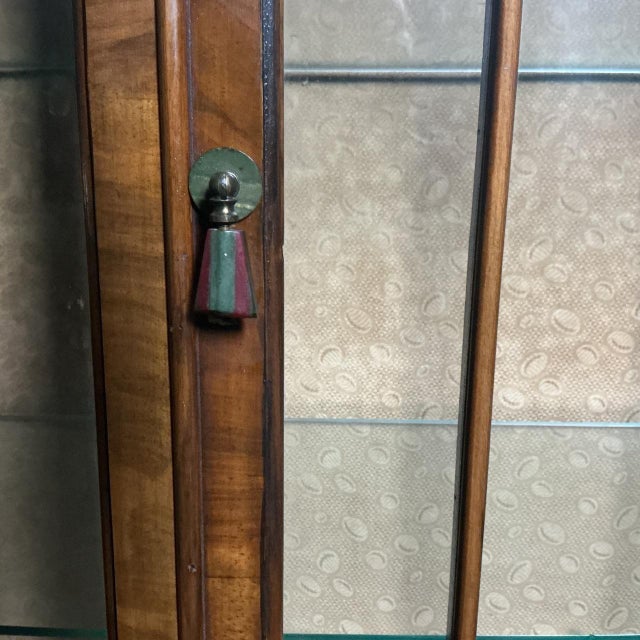 Wood Chippendale Style Walnut Cabinet, 1925 For Sale - Image 7 of 8
