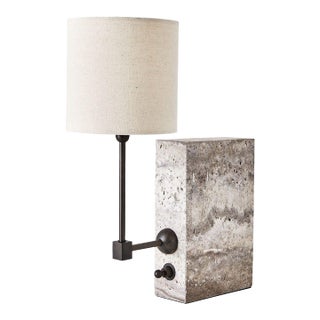 On a Shelf Lamp - Travertine/Bronze For Sale