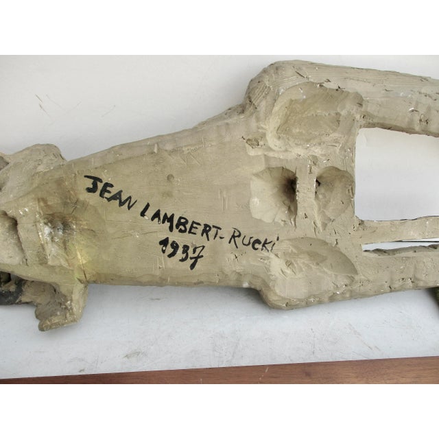 Rucki, Jean Lambert, Original Plaster Sculpture, Signed With Date 1937 For Sale - Image 11 of 11