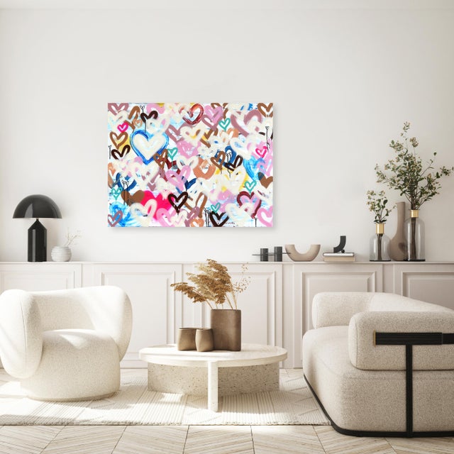 Los Angeles artist Amber Goldhammer paints dramatic abstract compositions in acrylic on canvas featuring energetic...