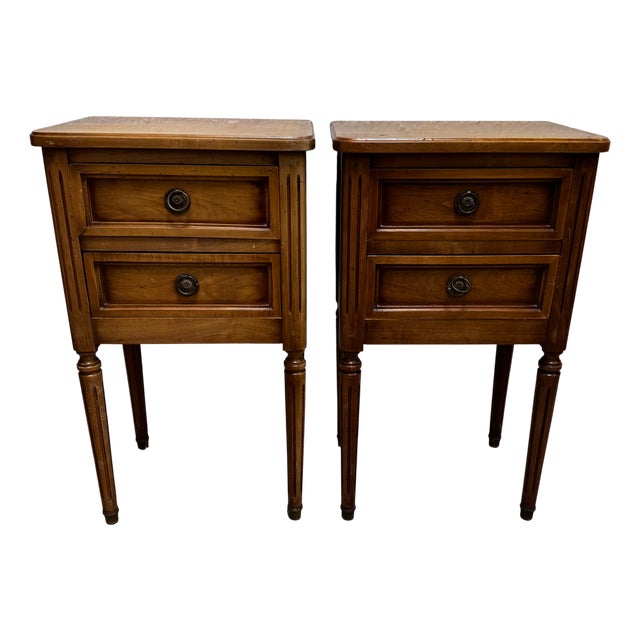 Louis XVI Style Bedside Tables, 1950s, Set of 2 For Sale
