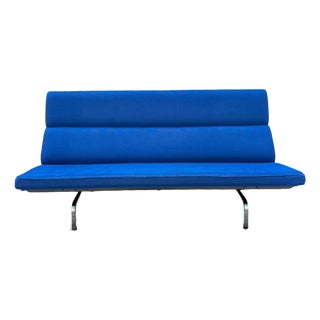 Herman Miller Eames Compact Sofa in Cobalt Blue, 2006 For Sale