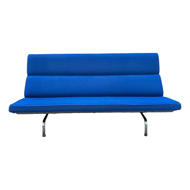 Herman Miller Eames Compact Sofa in Cobalt Blue, 2006 For Sale