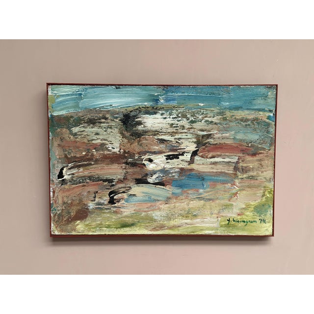 Yngve Werngren, Komposition, 1974, Oil Painting on Canvas, Framed For Sale - Image 9 of 16