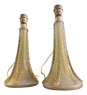 Vintage Murano Lamps by Ercole Barovier, 1950s, Set of 2